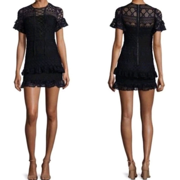 Parker Dresses & Skirts - Parker mini lace dress ruffle short sleeve feminine Chic Classic dainty witchy M
